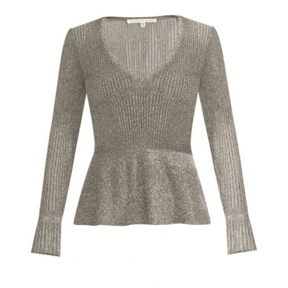 💕VERONICA BEARD💕 Esmerelda V-neck Pullover Grey - Picture 11 of 16